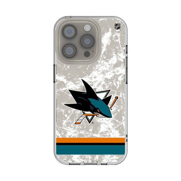 San Jose Sharks Ice Stripe iPhone Clear Phone Case for Apple iPhone
