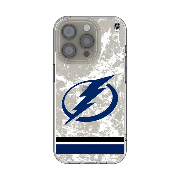 Tampa Bay Lightning Ice Stripe iPhone Clear Phone Case for Apple iPhone