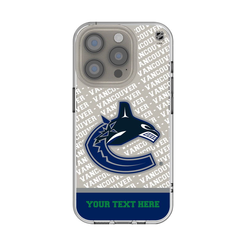 Vancouver Canucks Personalized EndZone Plus iPhone Clear Phone Case for Apple iPhone