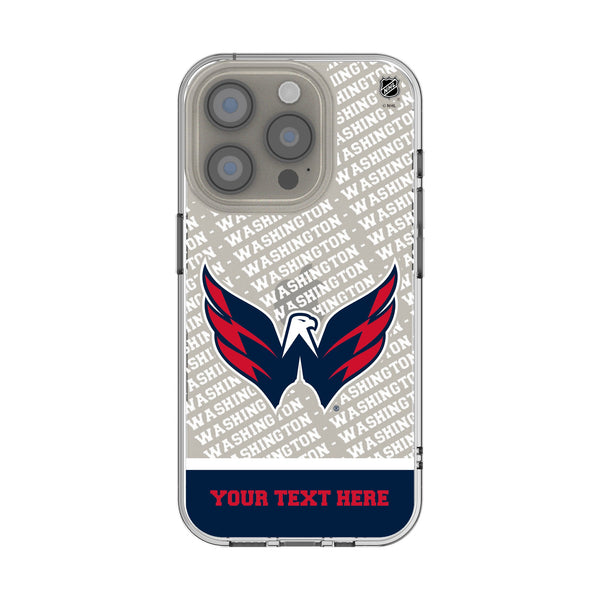 Washington Capitals Personalized EndZone Plus iPhone Clear Phone Case for Apple iPhone