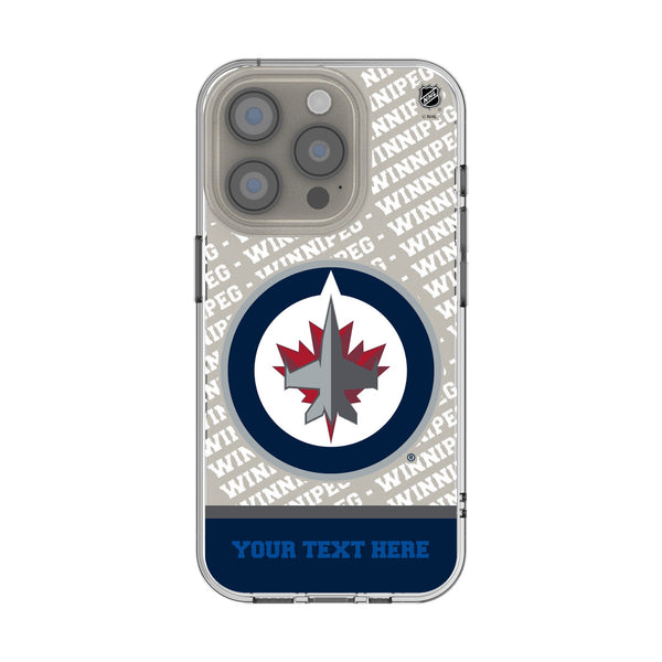 Winnipeg Jets Personalized EndZone Plus iPhone Clear Phone Case for Apple iPhone