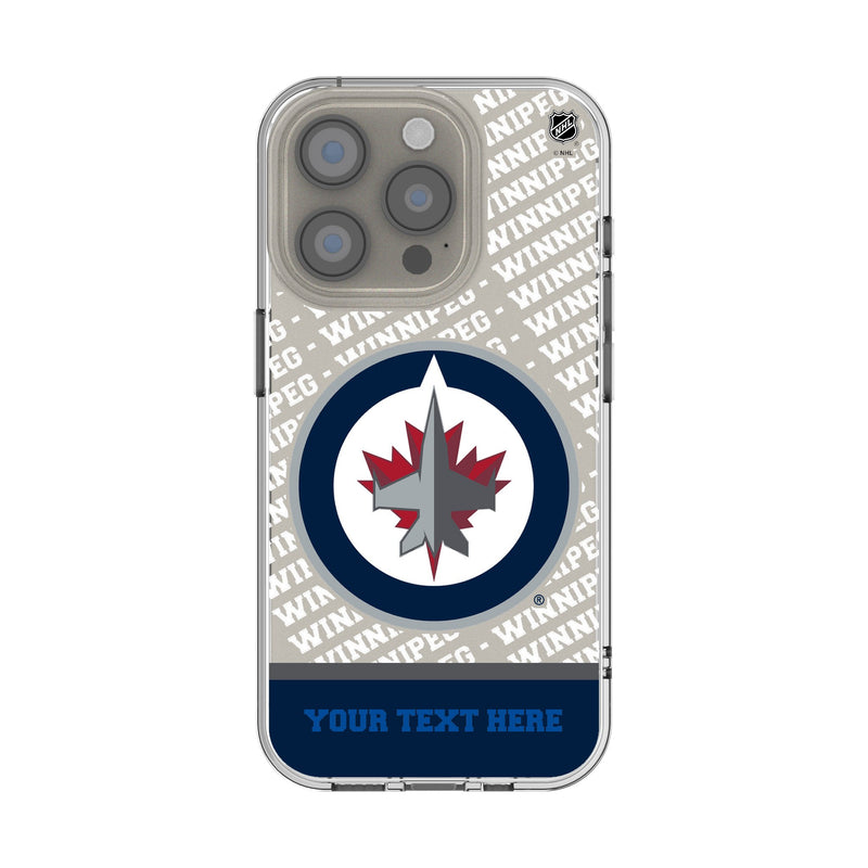 Winnipeg Jets Personalized EndZone Plus iPhone Clear Phone Case for Apple iPhone