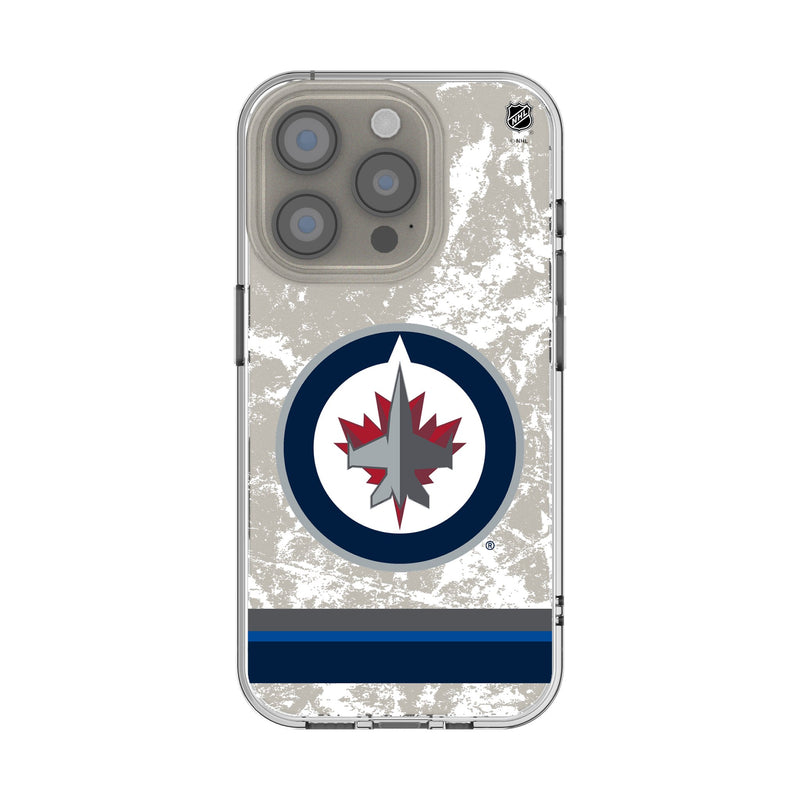 Winnipeg Jets Ice Stripe iPhone Clear Phone Case for Apple iPhone