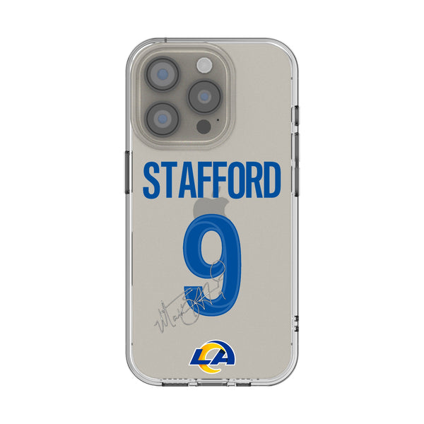 Matthew Stafford Los Angeles Rams 9 Game Tactic iPhone Clear Phone Case for Apple iPhone