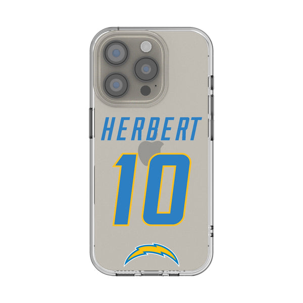 Justin Herbert Los Angeles Chargers 10 Game Tactic iPhone Clear Phone Case for Apple iPhone