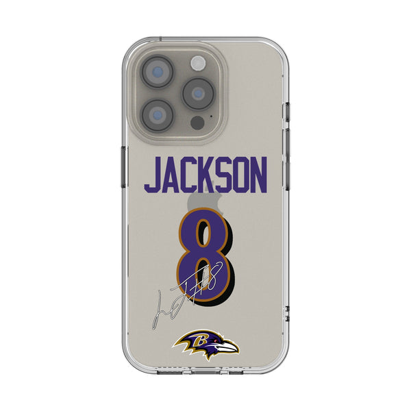 Lamar Jackson Baltimore Ravens 8 Game Tactic iPhone Clear Phone Case for Apple iPhone