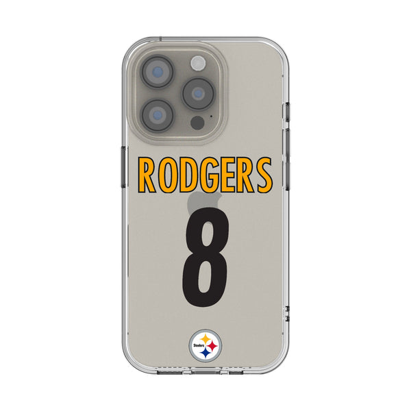 Aaron Rodgers Pittsburgh Steelers 8 Game Tactic iPhone Clear Phone Case for Apple iPhone