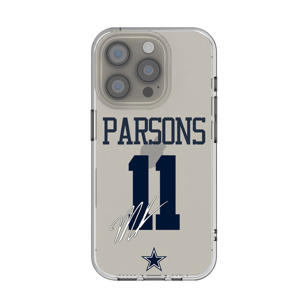 Micah Parsons Dallas Cowboys 11 Game Tactic iPhone Clear Phone Case for Apple iPhone