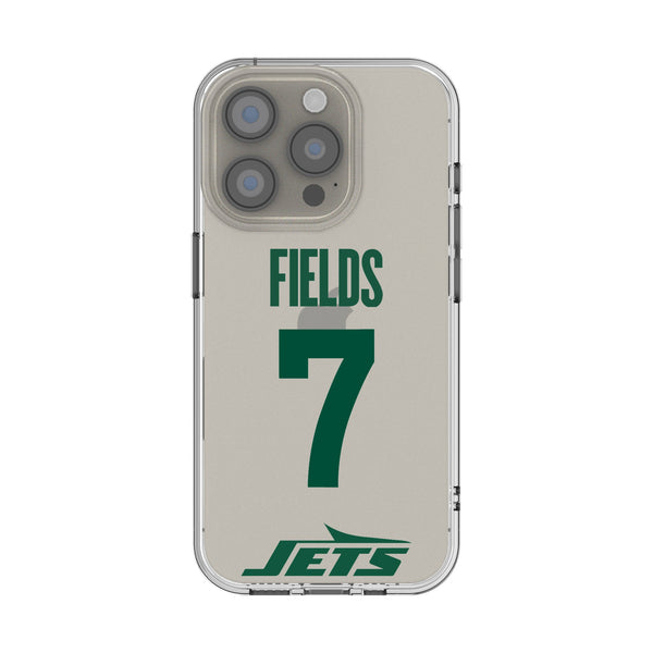 Justin Fields New York Jets 7 Game Tactic iPhone Clear Phone Case for Apple iPhone