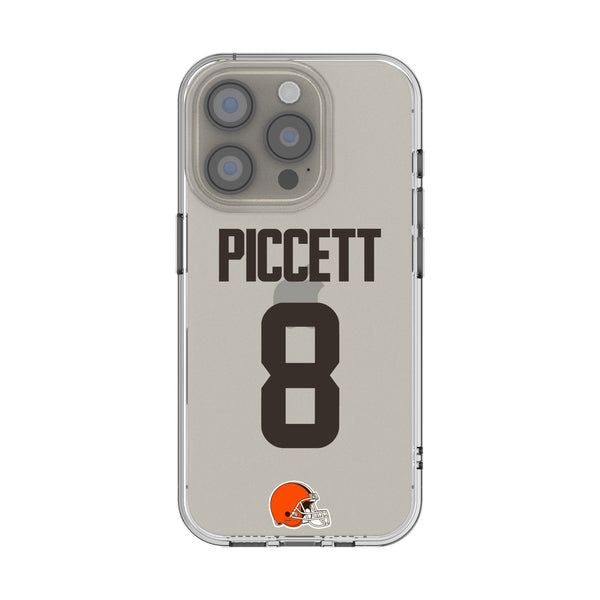 Kenny Pickett Cleveland Browns 8 Game Tactic iPhone Clear Phone Case for Apple iPhone
