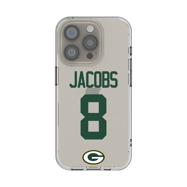Josh Jacobs Green Bay Packers 8 Game Tactic iPhone Clear Phone Case for Apple iPhone