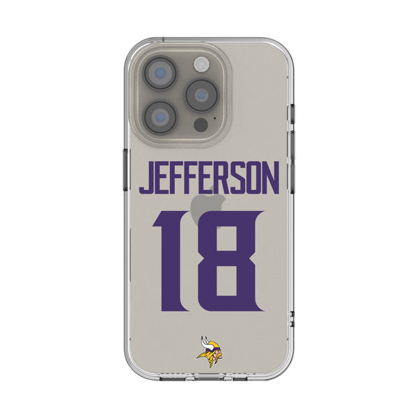 Justin Jefferson Minnesota Vikings 18 Game Tactic iPhone Clear Phone Case for Apple iPhone