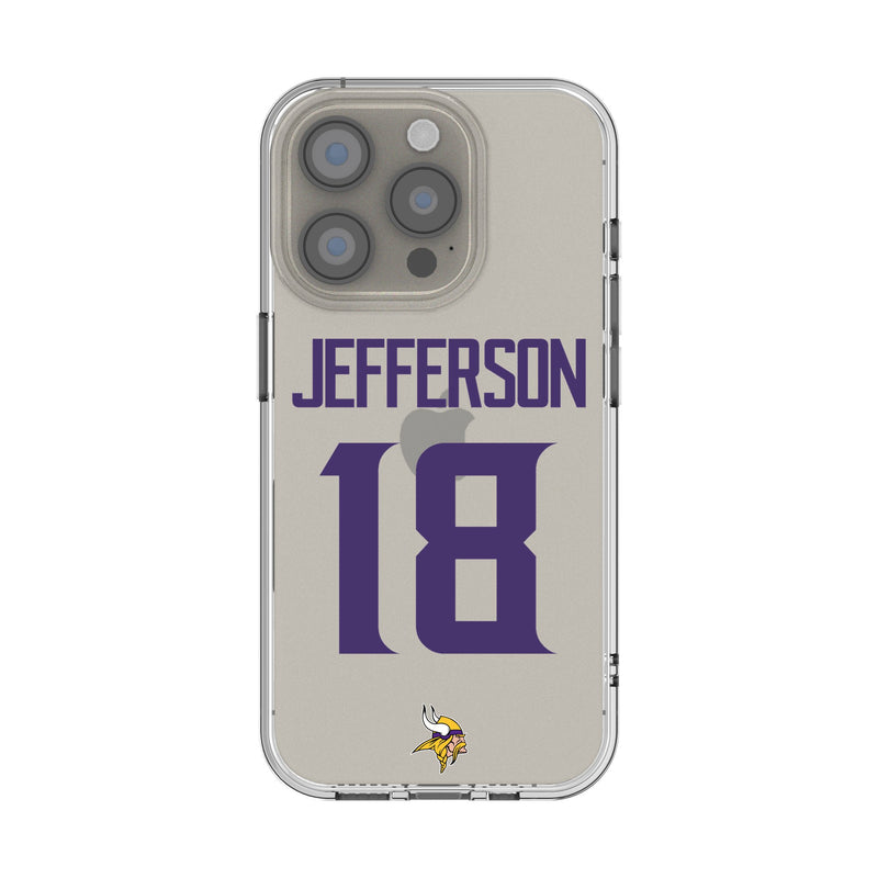 Justin Jefferson Minnesota Vikings 18 Game Tactic iPhone Clear Phone Case for Apple iPhone