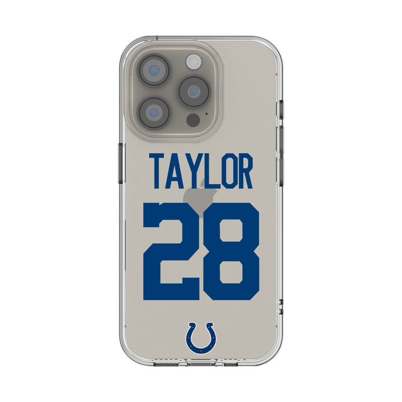 Jonathan Taylor Indianapolis Colts 28 Game Tactic iPhone Clear Phone Case for Apple iPhone