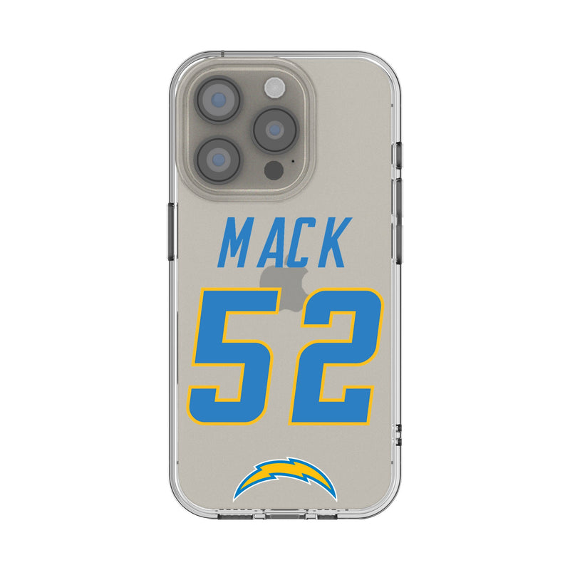 Khalil Mack Los Angeles Chargers 52 Game Tactic iPhone Clear Phone Case for Apple iPhone