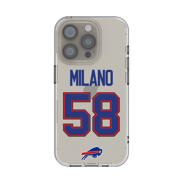 Matt Milano Buffalo Bills 58 Game Tactic iPhone Clear Phone Case for Apple iPhone