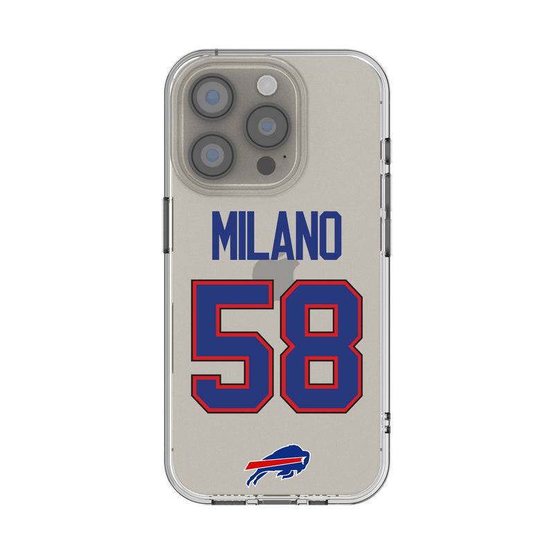 Matt Milano Buffalo Bills 58 Game Tactic iPhone Clear Phone Case for Apple iPhone