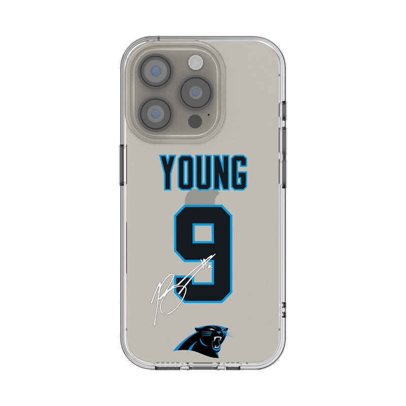 Bryce Young Carolina Panthers 9 Game Tactic iPhone Clear Phone Case for Apple iPhone