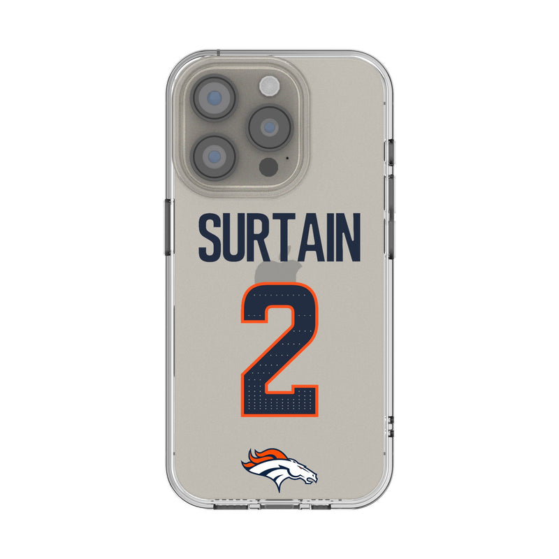 Pat Surtain II Denver Broncos 2 Game Tactic iPhone Clear Phone Case for Apple iPhone