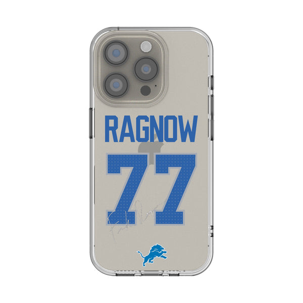 Frank Ragnow Detroit Lions 77 Game Tactic iPhone Clear Phone Case for Apple iPhone