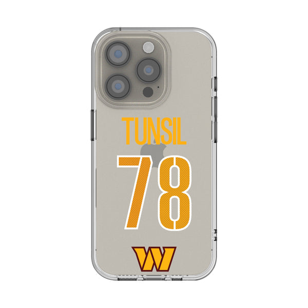 Laremy Tunsil Washington Commanders 78 Game Tactic iPhone Clear Phone Case for Apple iPhone