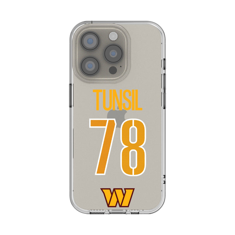 Laremy Tunsil Washington Commanders 78 Game Tactic iPhone Clear Phone Case for Apple iPhone