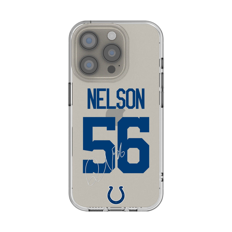 Quenton Nelson Indianapolis Colts 56 Game Tactic iPhone Clear Phone Case for Apple iPhone