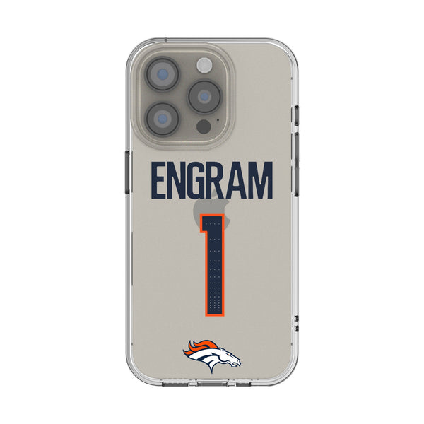 Evan Engram Denver Broncos 1 Game Tactic iPhone Clear Phone Case for Apple iPhone