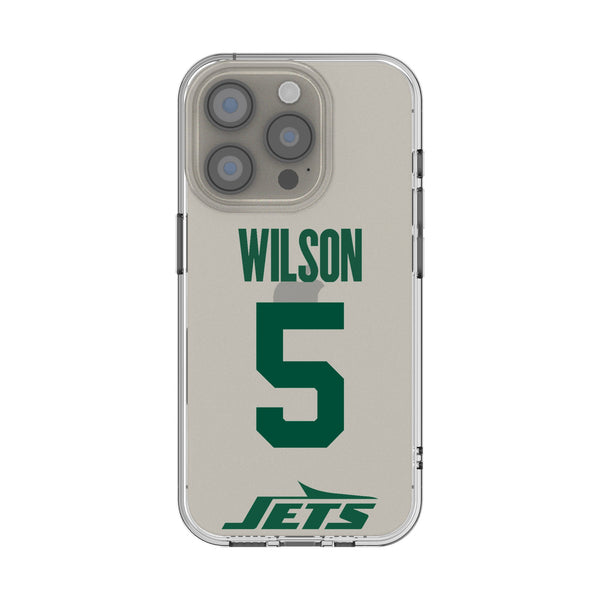 Garrett Wilson New York Jets 5 Game Tactic iPhone Clear Phone Case for Apple iPhone