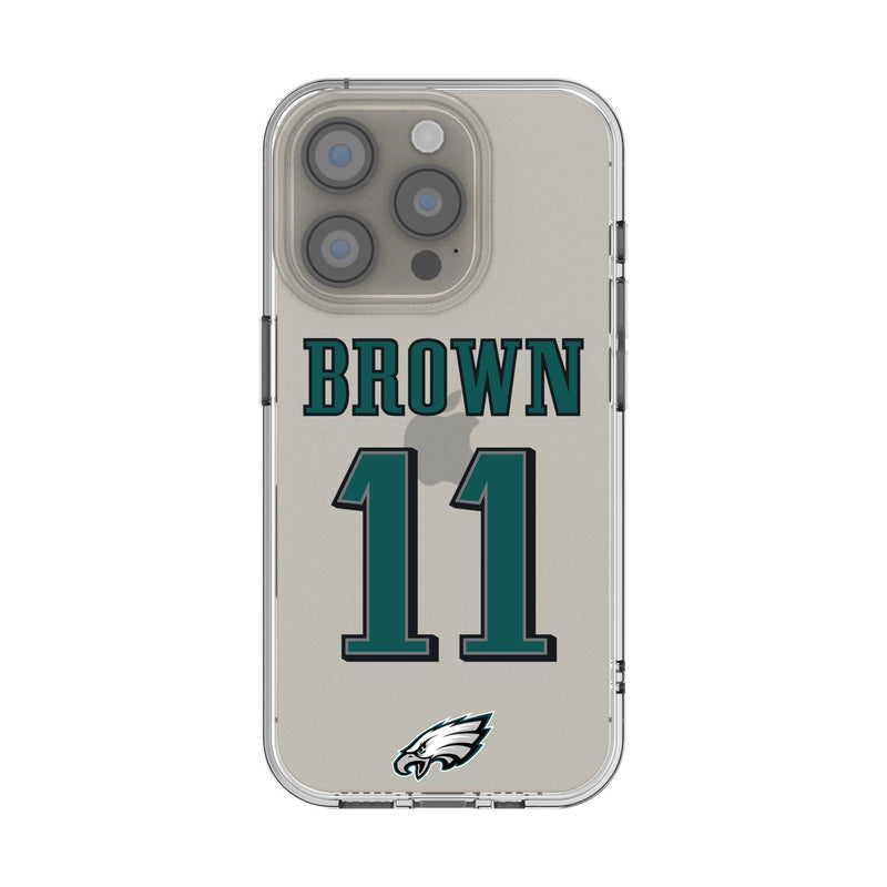 A.J. Brown Philadelphia Eagles 11 Game Tactic iPhone Clear Phone Case for Apple iPhone