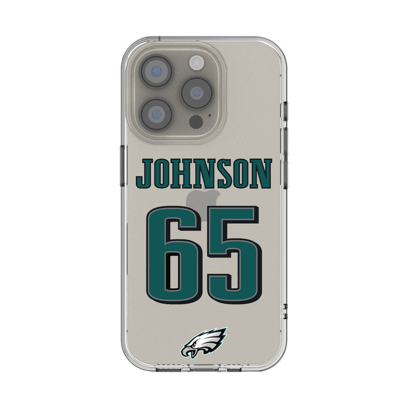 Lane Johnson Philadelphia Eagles 65 Game Tactic iPhone Clear Phone Case for Apple iPhone