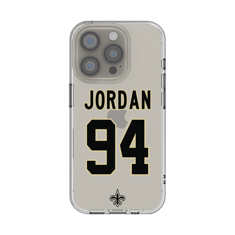 Cameron Jordan New Orleans Saints 94 Game Tactic iPhone Clear Phone Case for Apple iPhone
