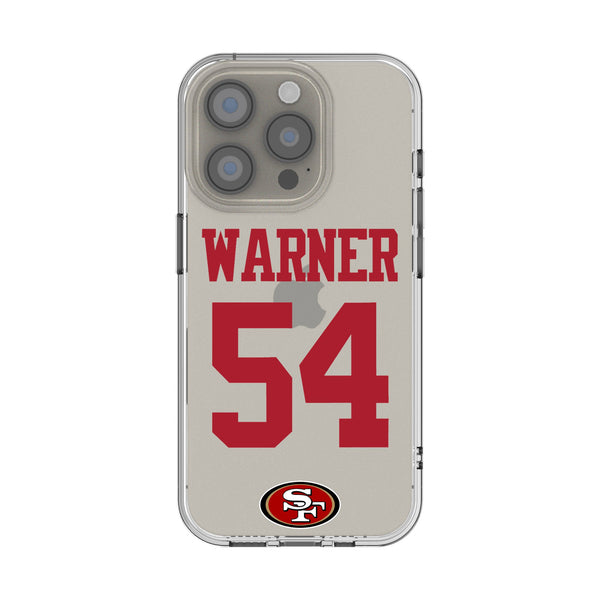 Fred Warner San Francisco 49ers 54 Game Tactic iPhone Clear Phone Case for Apple iPhone