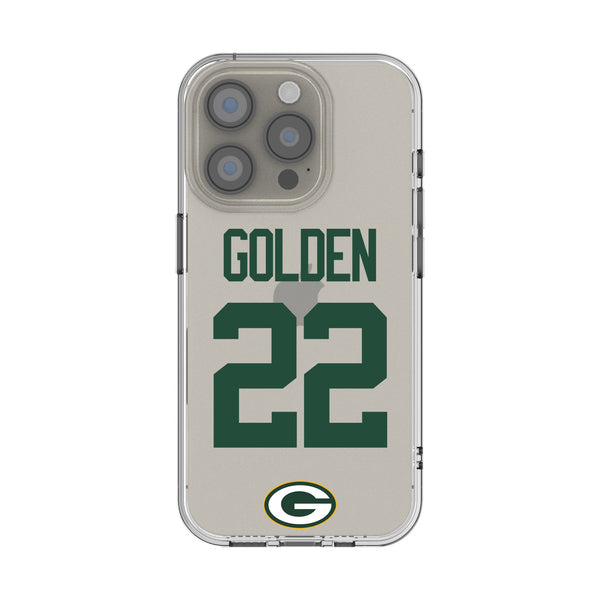 Matthew Golden Green Bay Packers 22 Game Tactic iPhone Clear Phone Case for Apple iPhone