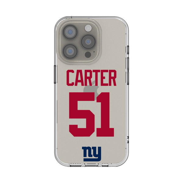 Abdul Carter New York Giants 51 Game Tactic iPhone Clear Phone Case for Apple iPhone