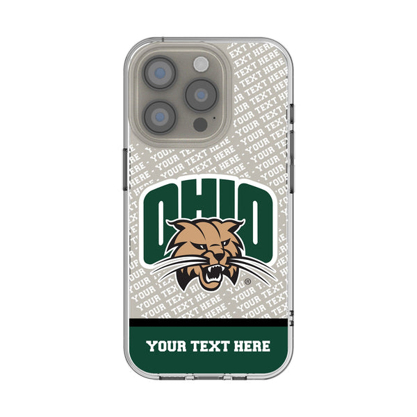 Ohio University Bobcats Personalized EndZone Plus iPhone Clear Phone Case for Apple iPhone
