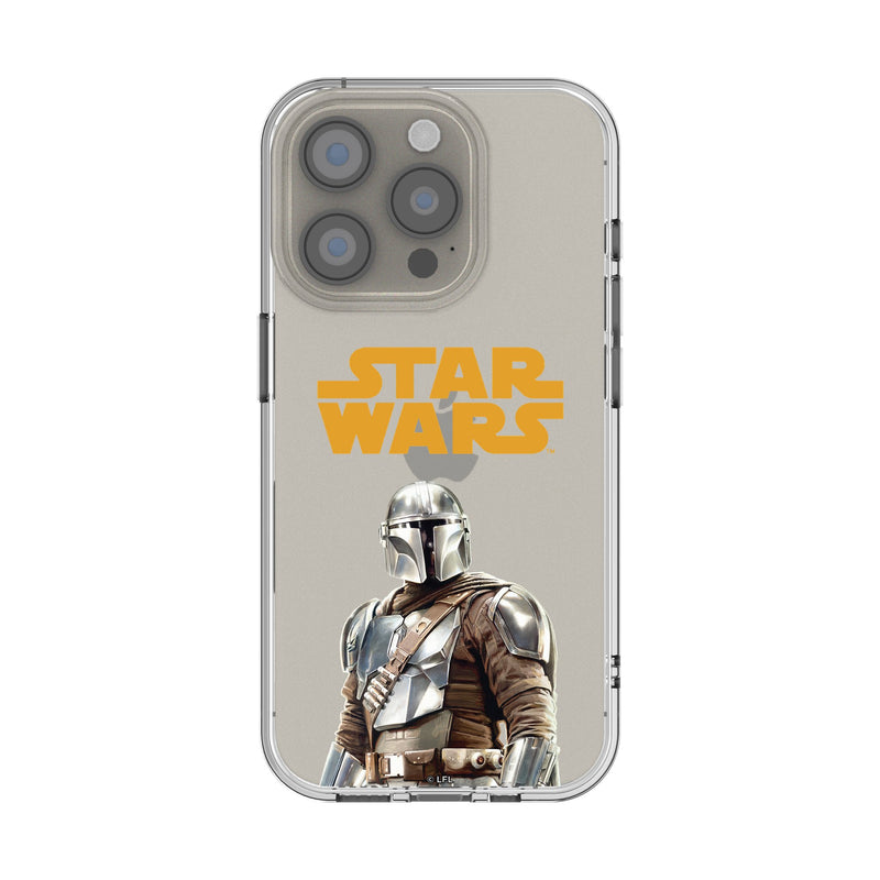 Star Wars: The Mandalorian Din Djarin Color Block iPhone Clear Phone Case for Apple iPhone