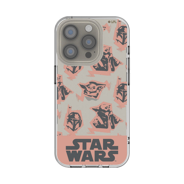Star Wars: The Mandalorian Grogu Pattern iPhone Clear Phone Case for Apple iPhone