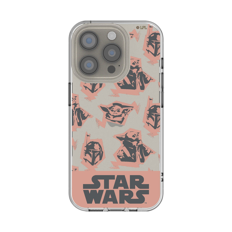 Star Wars: The Mandalorian Grogu Pattern iPhone Clear Phone Case for Apple iPhone