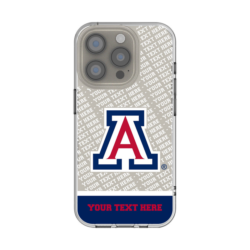 University of Arizona Wildcats Personalized EndZone Plus iPhone Clear Phone Case for Apple iPhone