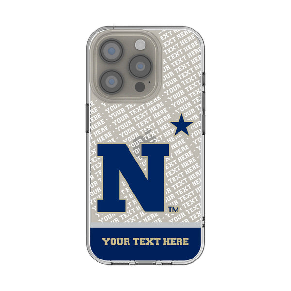 United State Naval Academy Midshipmen Personalized EndZone Plus iPhone Clear Phone Case for Apple iPhone