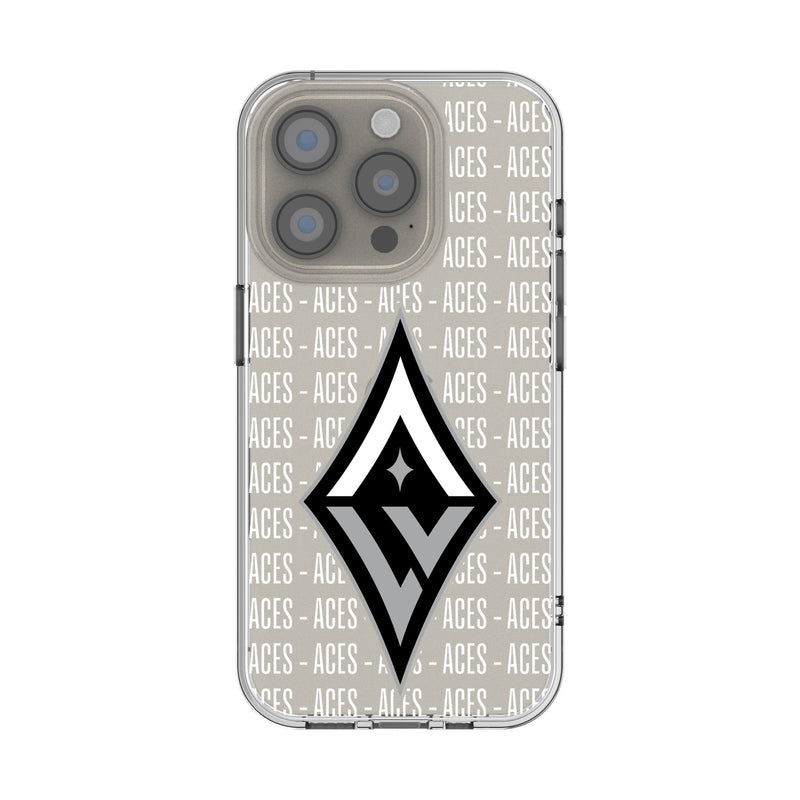 Las Vegas Aces Text Backdrop iPhone Clear Phone Case for Apple iPhone