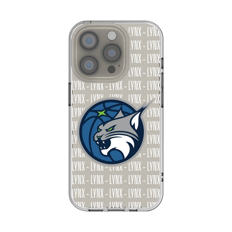 Minnesota Lynx Text Backdrop iPhone Clear Phone Case for Apple iPhone