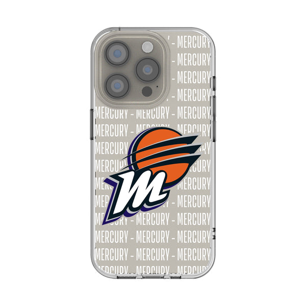 Phoenix Mercury Text Backdrop iPhone Clear Phone Case for Apple iPhone