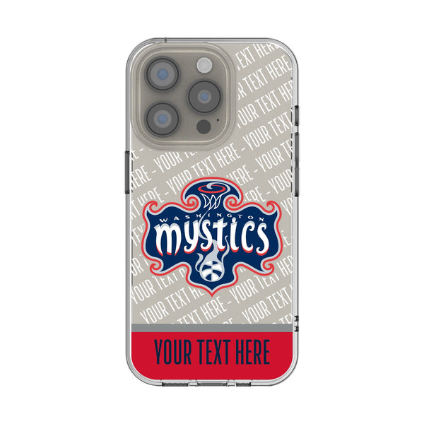 Washington Mystics Personalized EndZone Plus iPhone Clear Phone Case for Apple iPhone