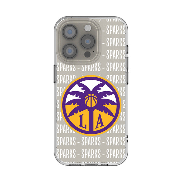 Los Angeles Sparks Text Backdrop iPhone Clear Phone Case for Apple iPhone