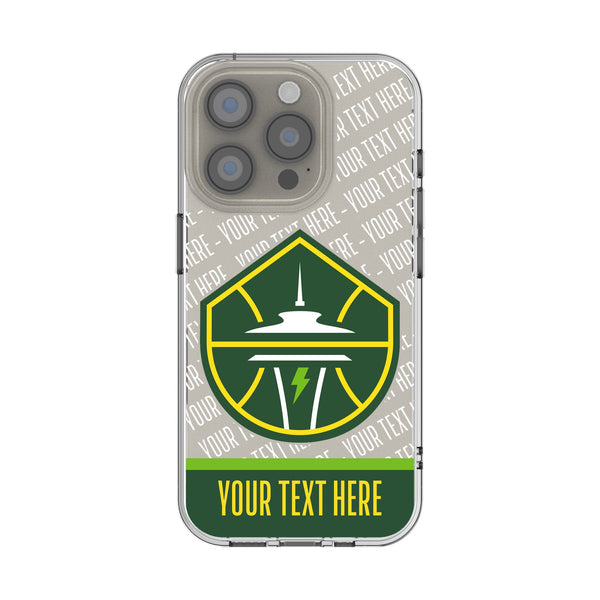 Seattle Storm Personalized EndZone Plus iPhone Clear Phone Case for Apple iPhone