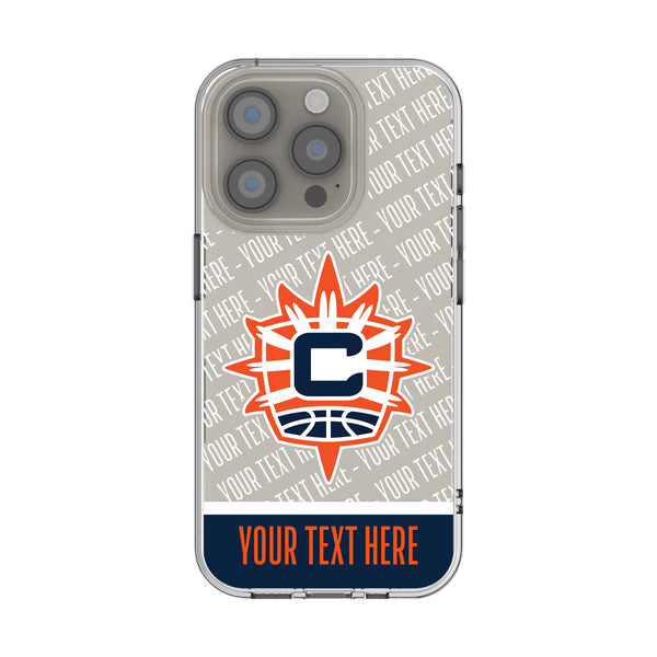Connecticut Sun Personalized EndZone Plus iPhone Clear Phone Case for Apple iPhone