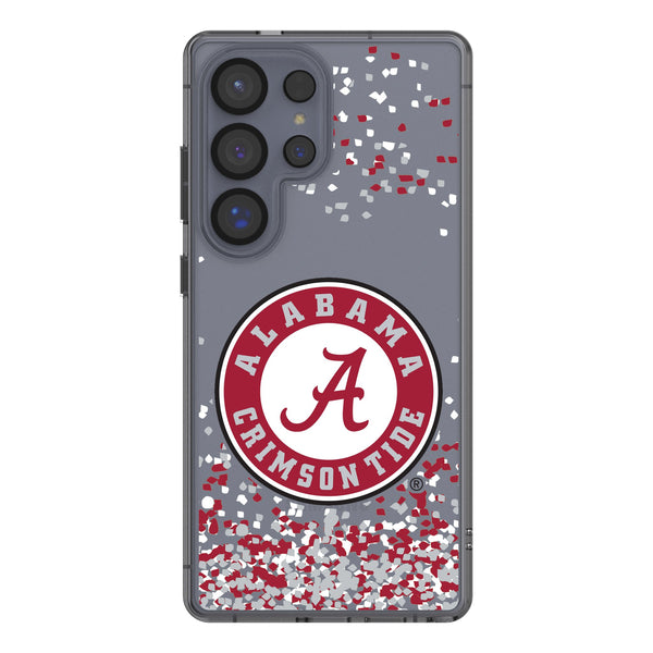 University of Alabama Crimson Tide Confetti Galaxy Clear Phone Case for Samsung Galaxy