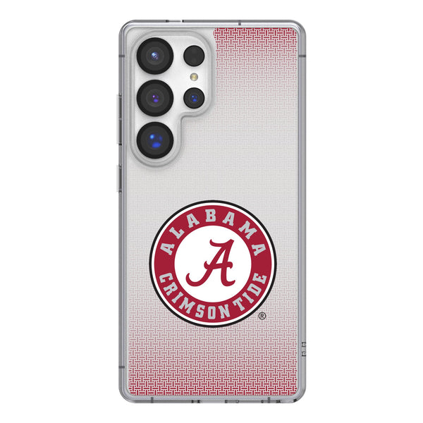 University of Alabama Crimson Tide Linen Galaxy Clear Phone Case for Samsung Galaxy